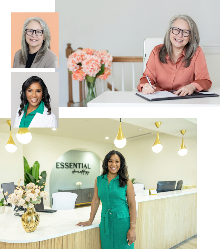 four photo collage of single female business owners for branding photography